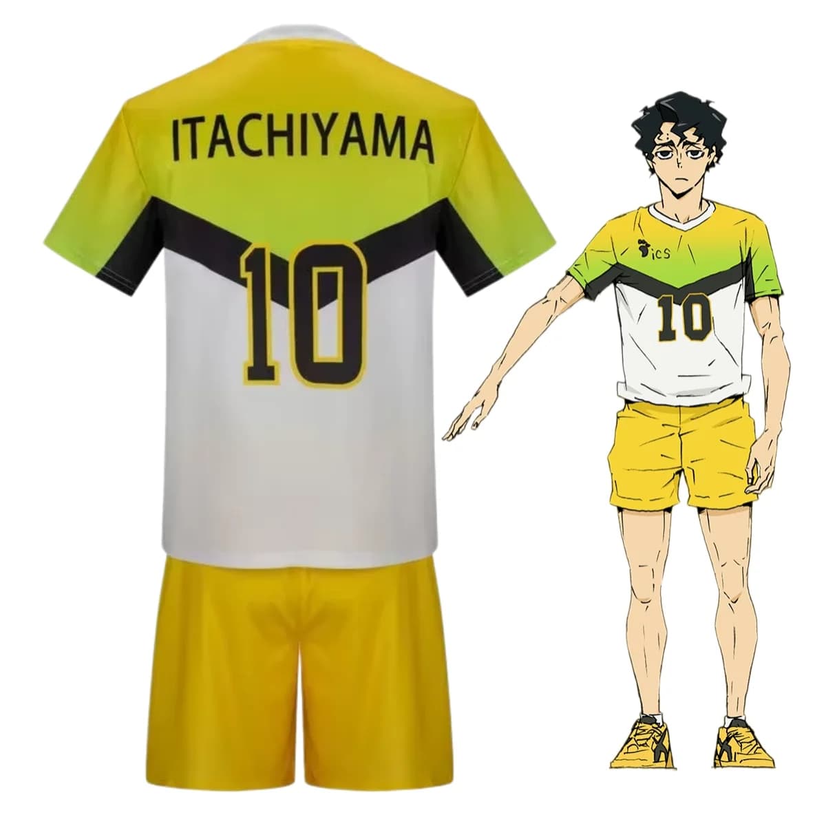 Anime Haikyuu!! Costume Cosplay Sakusa Kiyoomi Liceo ITACHIYAMA ‌ ‌ Maglia da Pallavolo # 10 Magliette da Pallavolo Sakusa Kiyoom