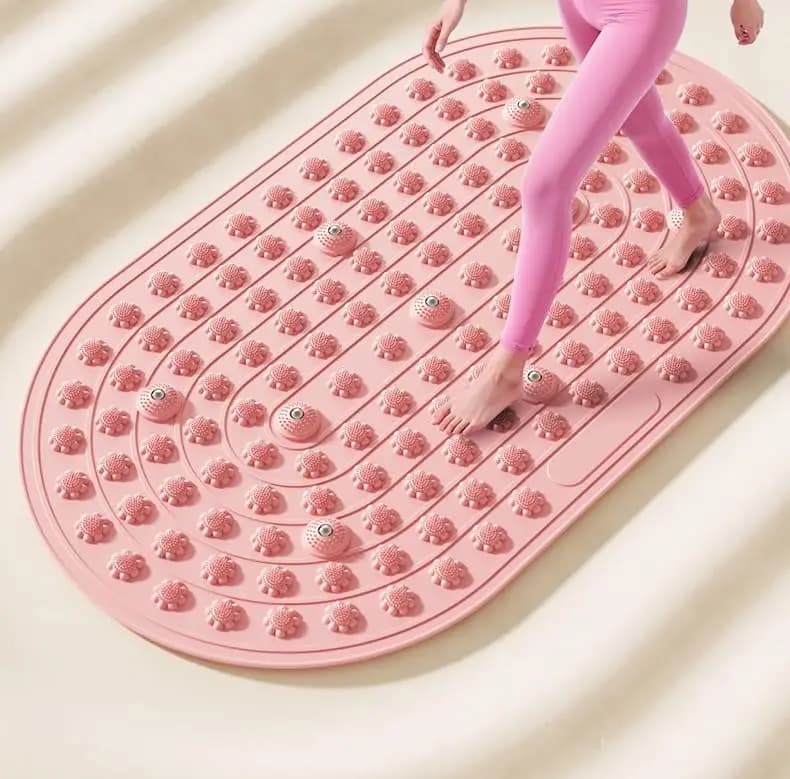 Silicone Foot Massage Mat with Resistance Band for Home Fitness Yoga and Daily Comfort