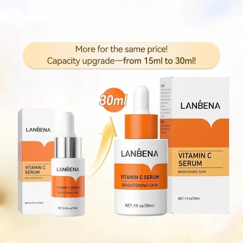Siero alla vitamina C per crema viso sbiancante, idratante, rimuove le lentiggini, attenua le macchie, cura della pelle 15ml