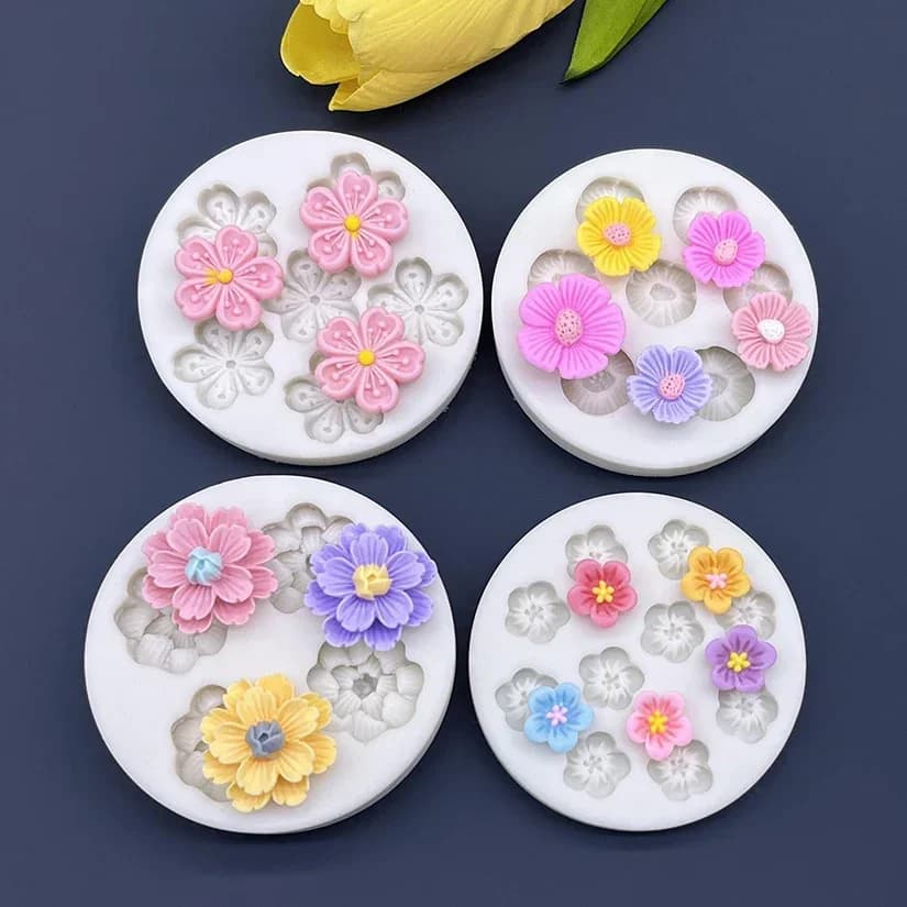 Stampo in Silicone a Forma di Margherita per Decorazioni Dolciarie, Strumenti per Resina, Stampo per Cupcake, Utensili per Decorazione Torte in Fondente