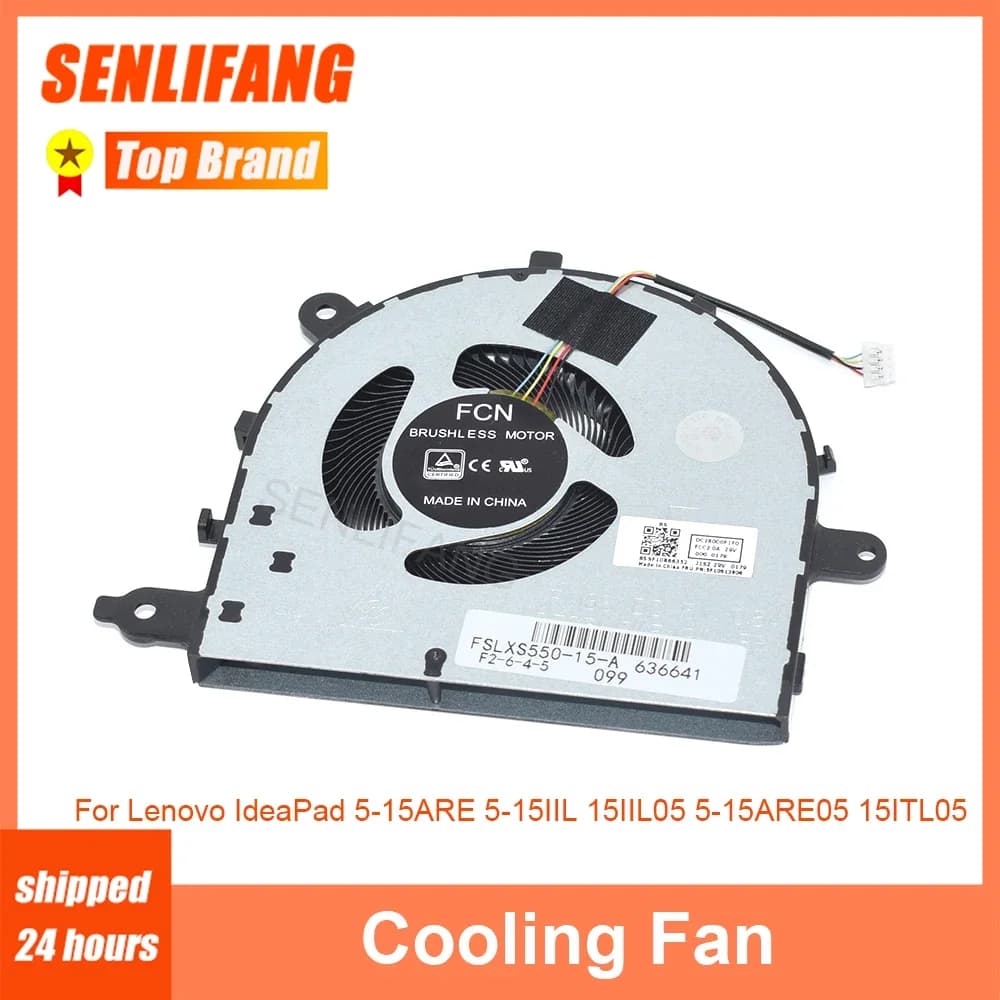DC5V Nuova Ventola Della CPU Per Lenovo IdeaPad 5-15ARE 5-15IIL 15IIL05 5-15ARE05 15ITL05 Notebook Radiatore 4-Line di Raffreddamento Del Computer Portatile