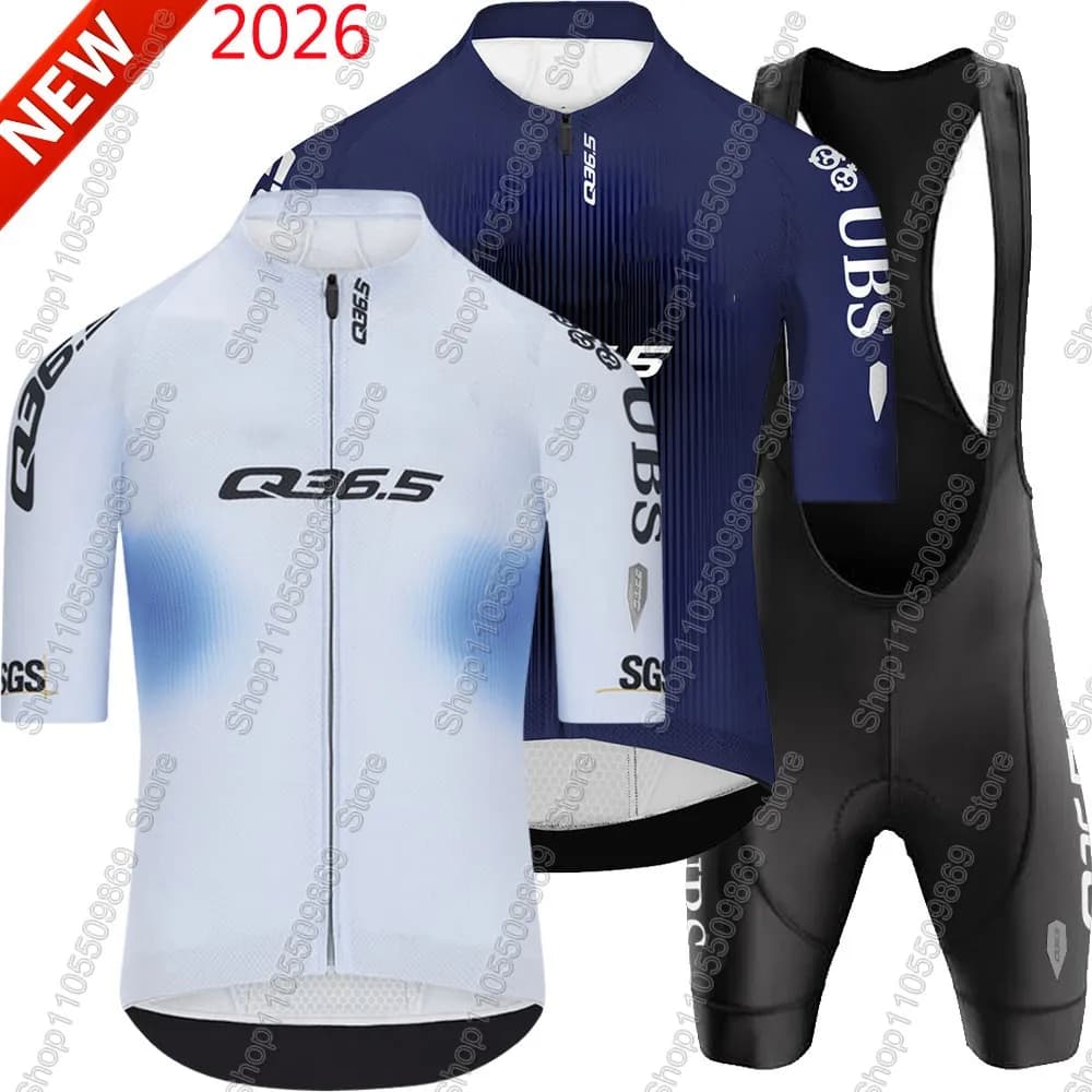 Q36.5 Pro Cycling Team 2026 Jersey Set Short Sleeve Switzerland Clothing Mens Road Bike Shirts Suit Bicycle Bib Shorts MTB Ropa