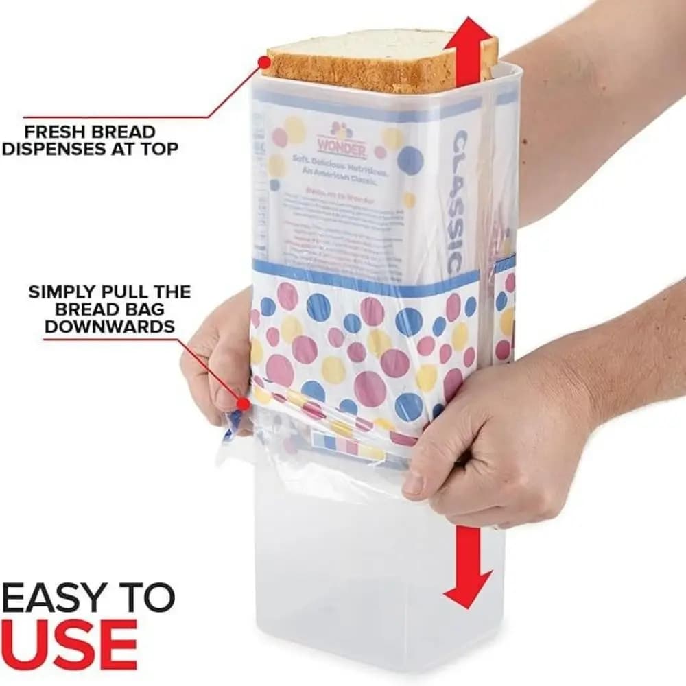 Dispenser di pane in plastica trasparente Contenitore per la conservazione del pane rettangolare a tenuta stagna Coperchio ermetico Porta il pane Conservazione degli alimenti