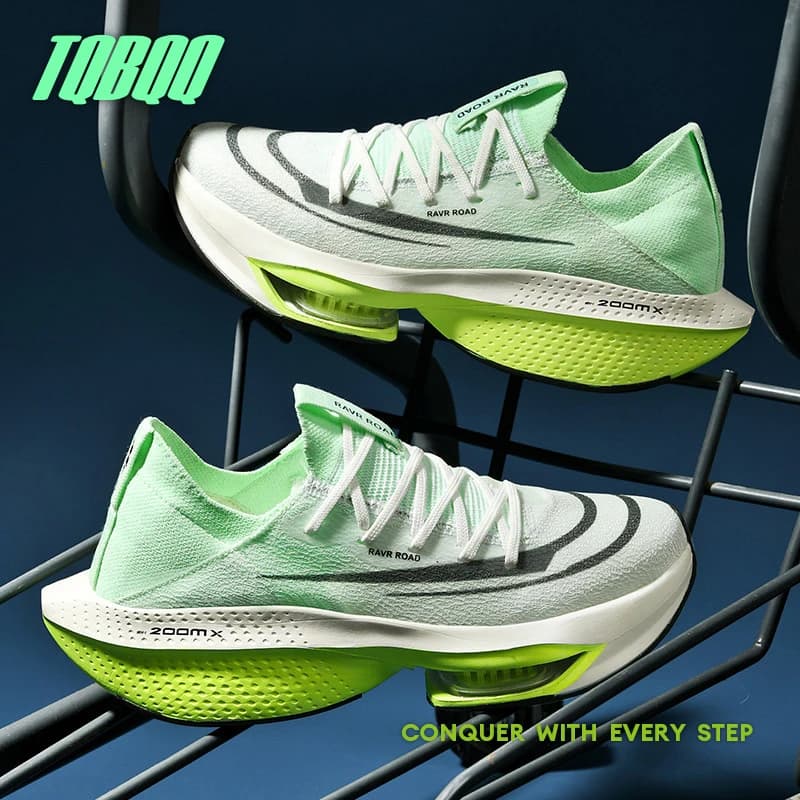 Scarpe da Corsa con Piastra in Carbonio e Ammortizzazione ad Aria per Uomo e Donna, Sneakers Specializzate per Maratona, Traspiranti e Leggere per Corsa su Strada