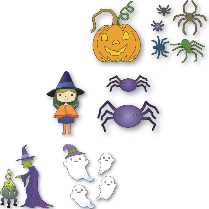 Potion Bottles Ghostly Cats Lovable Witch Craft Metal Cutting Dies Mold Strips Sheet Scrapbook Paper Craft Knife Mold Blade 2026