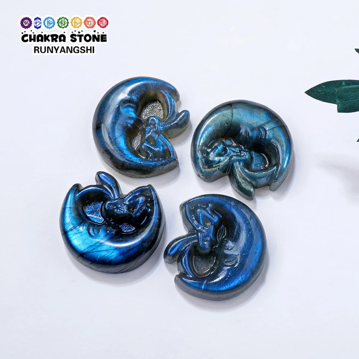 1 pz Naturan cristallo blu luce Labradorite luna fata incisione a mano Mini piccola dimensione tasca giocattolo gioielli fai da te collana braccialetto Br