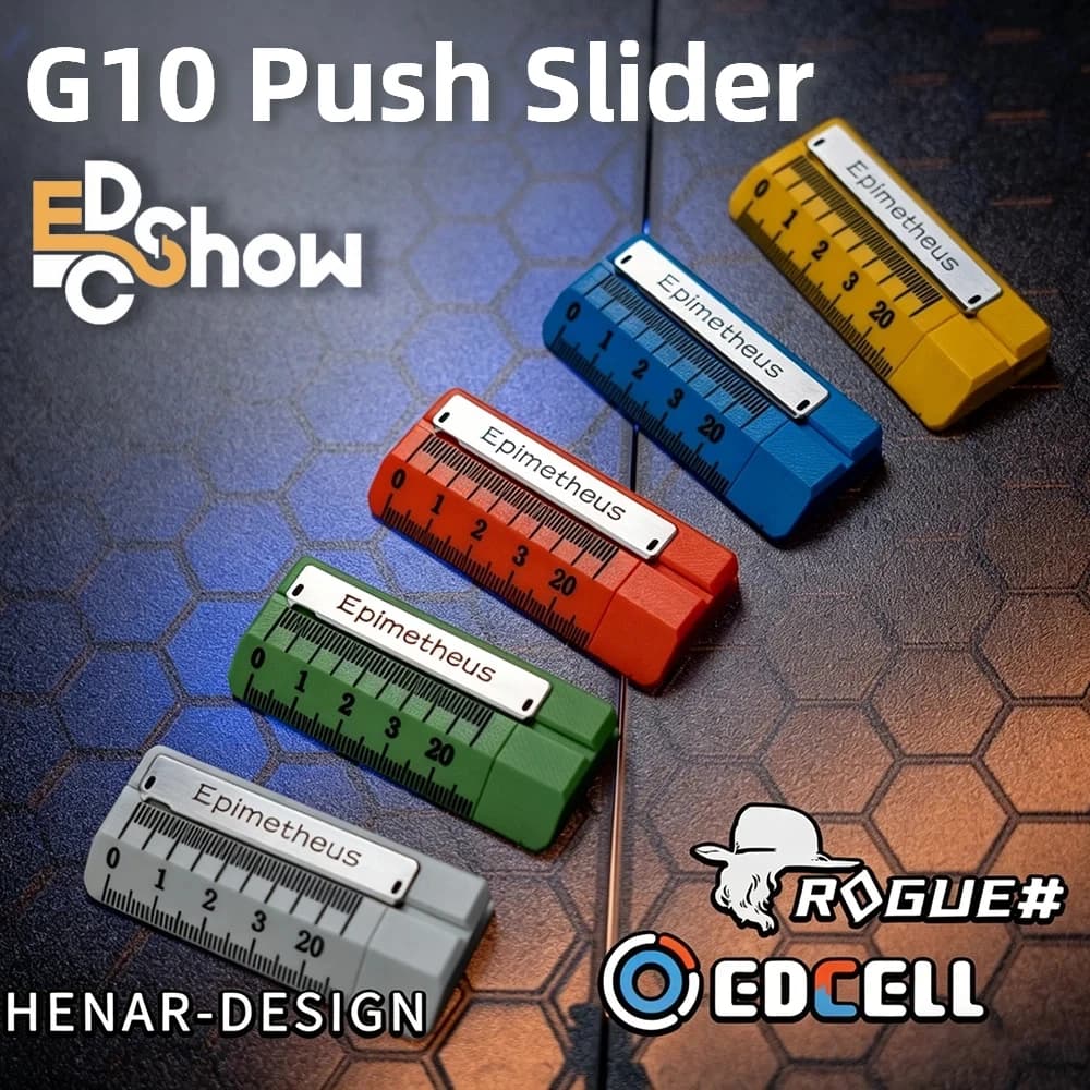 EDCELL & ROGUE EDC G10 Ruler Fidget Slider 2026 EDC SHOW Push Slider Antistress Multifunzione Originale