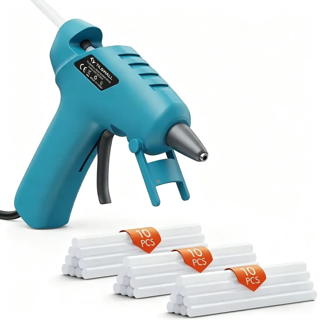 20W Hot Glue Gun Wired Glue Gun With 30Pcs Hot Glue Sticks Quick Heating In 3 Minutes Anti-Drip Design For DIY Crafts School Home Repairs And Craft Projects 7mm