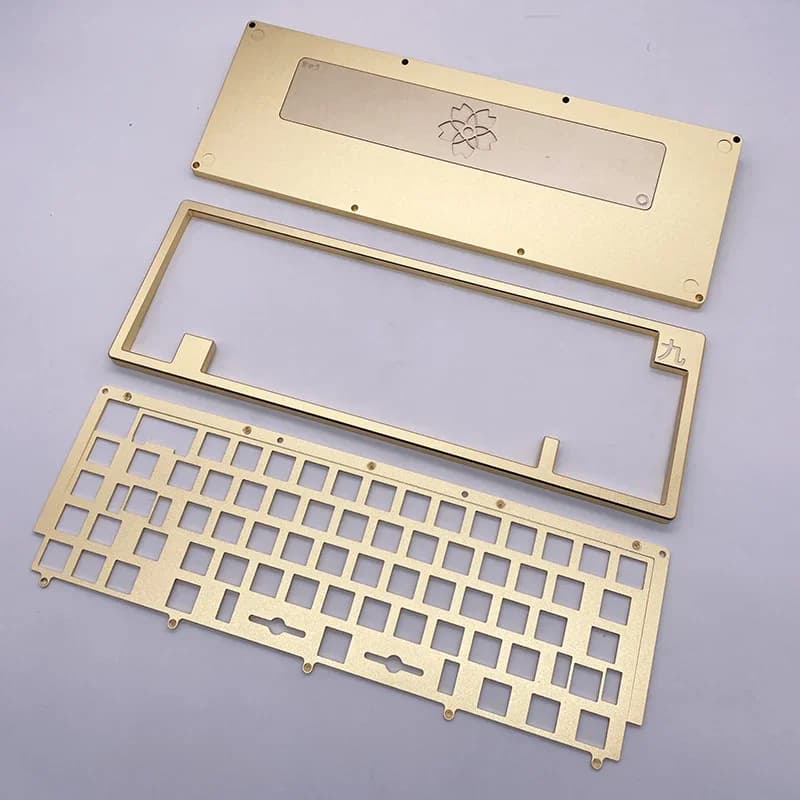 Tastiera Meccanica con Case e Piastra di Peso in Alluminio Lavorato Personalizzato per Layout 40% 75% 65% GH60 GK61 GK64 108/104/87 Tasti