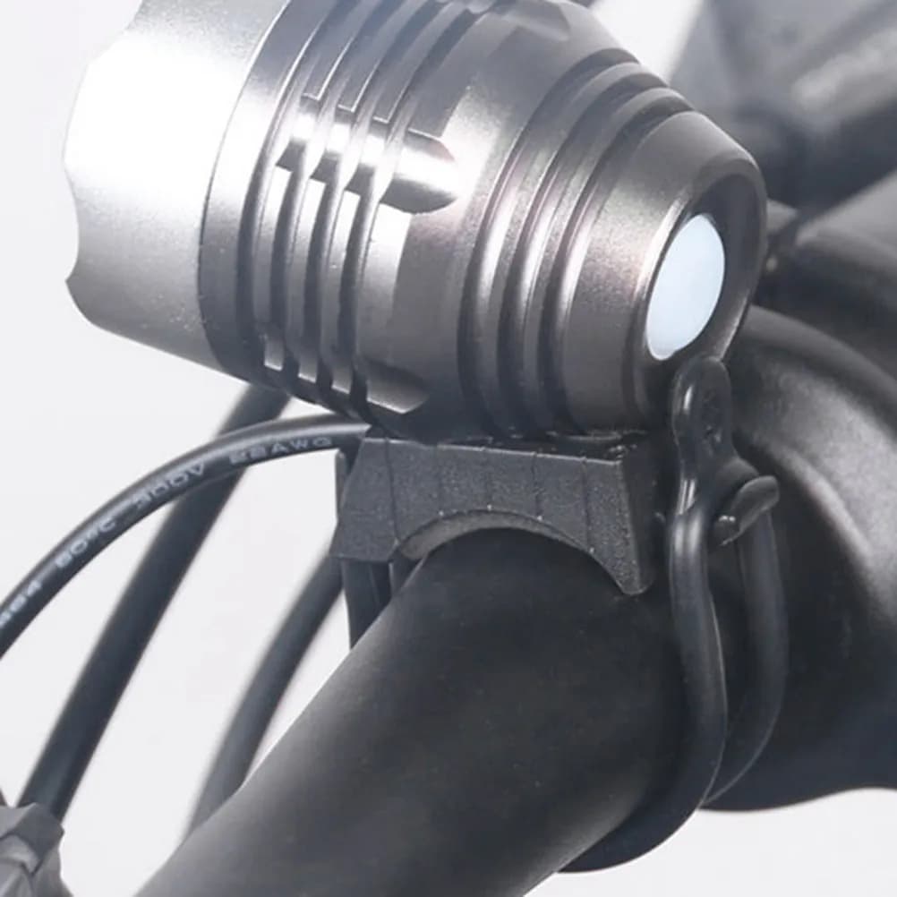 2Pcs Silicone Bike Handlebar Strap Mount for Front Light Flashlight Phone Odometer Outdoor Cycling Camping Hiking Hunting Night
