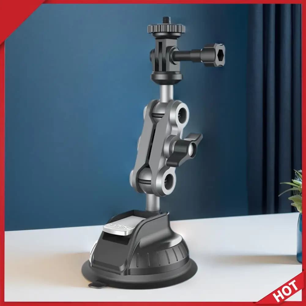 Support for Vehicle 1/4 of Pollice, Camera Mount on 360° Adjustable Window for Gopro Insta360 DSLR Action Camera