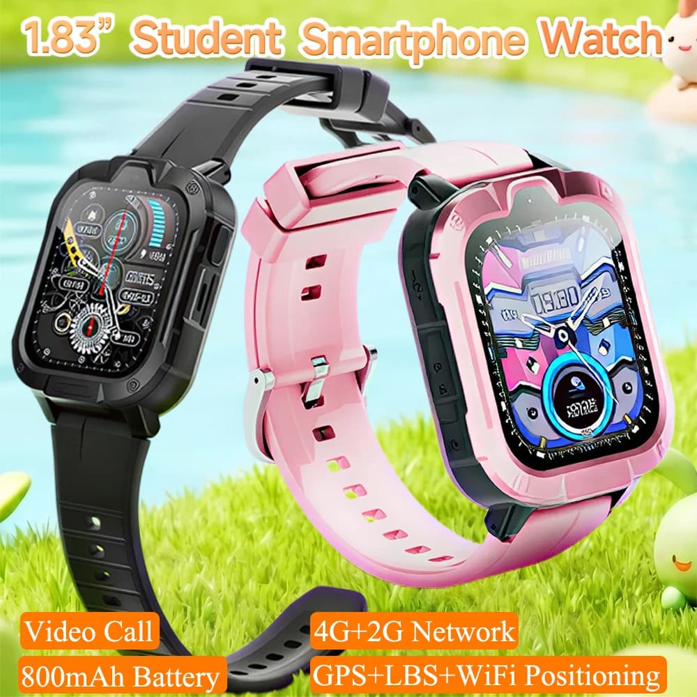 4G&2G SIM Card Kids Smartwatch GPS+LBS+WiFi Positioning Student Smart Watch Phone 800mAh Battery Video Call Watches for Children