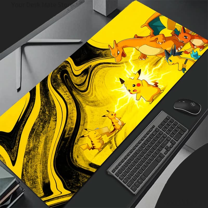 Tappetino per mouse Anime Gengar Pokemon in gomma, grande, XXL, per gamer, tappetino da scrivania, accessori per tastiera e computer, tappetino per mouse.