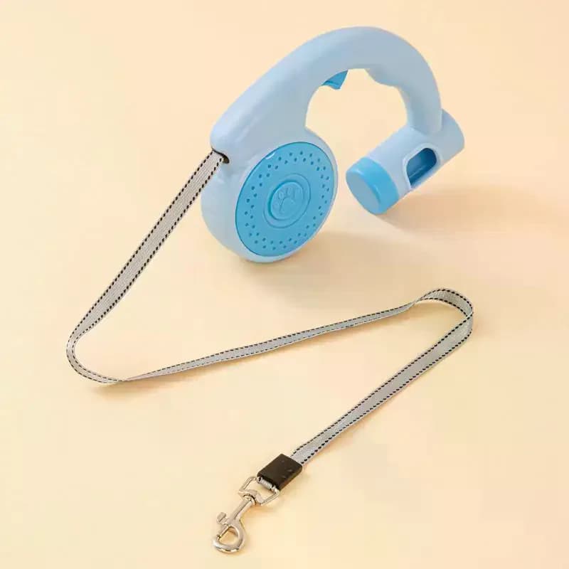 Telescopic traction cord for dogs with trash bag 3/5 M nylon retractable traction corda Durable belt for running extension Dog horn