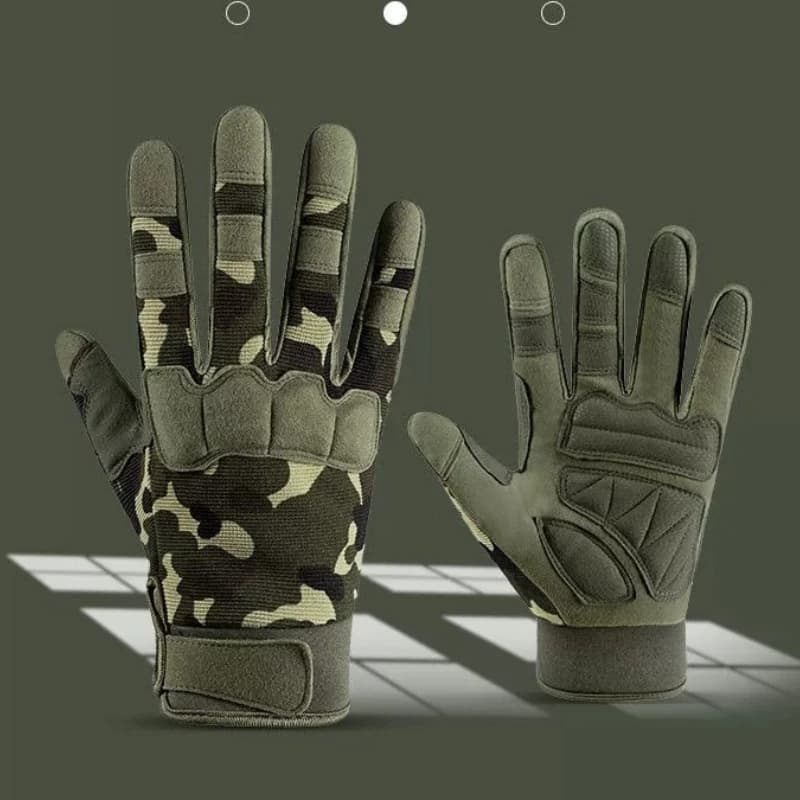 Men's Tactical Gloves for Outdoor Cycling, Anti-Slip Mountaineering Gloves, Touchscreen, Combat Protection, Training, Full- Fingers