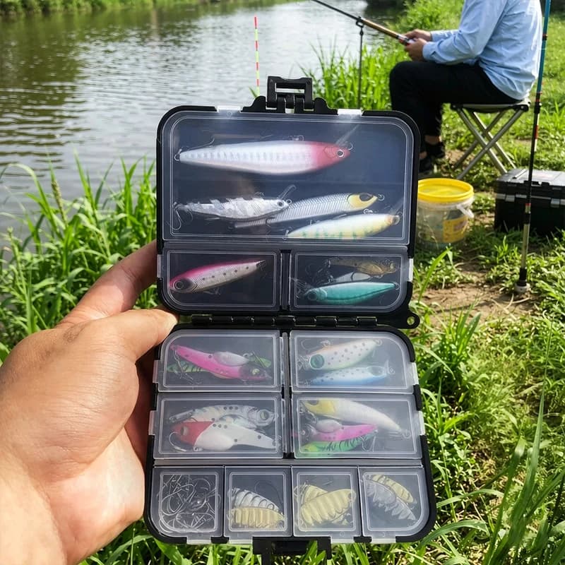 Fishing Accessories Storage Box Double Sided Bait & Hook Box Carp Luya Fishing Gear Organizer Multifunctional Fishing Parts