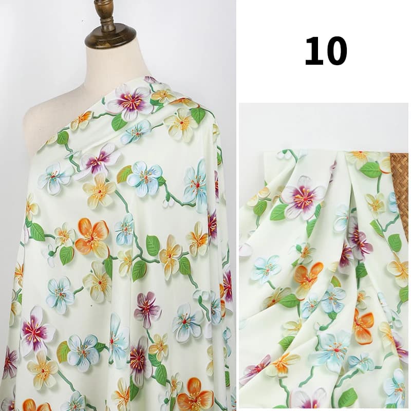 100x140 cm 3D Fiore Stampato Tessuto Farfalla Stampa Digitale Tessuto Per Il Fai Da Te Cucito Abbigliamento Per Bambini Vestito Gonna Pigiama