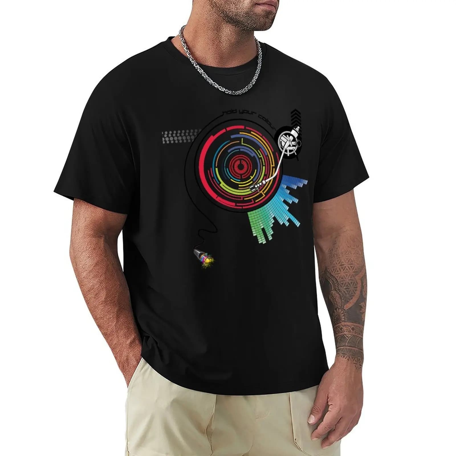 T-shirt Pendulum Vinyl Music Mashup, camicia a maniche corte dal design semplice e casual