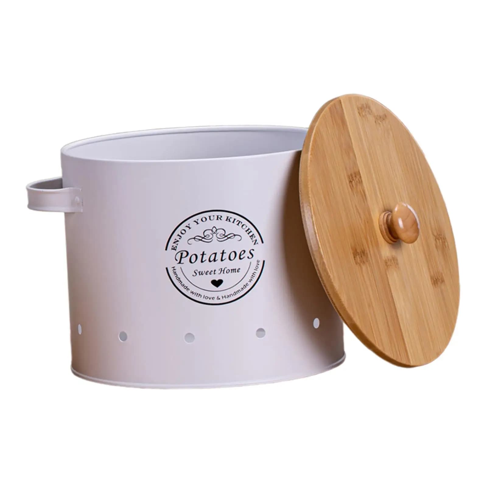 Contenitore per Patate e Cipolle, Barattolo da Cucina, Organizzazione Cucina, Contenitore per Alimenti, Vaso per Verdure, Vaso da Appoggio, Arredamento Rustico