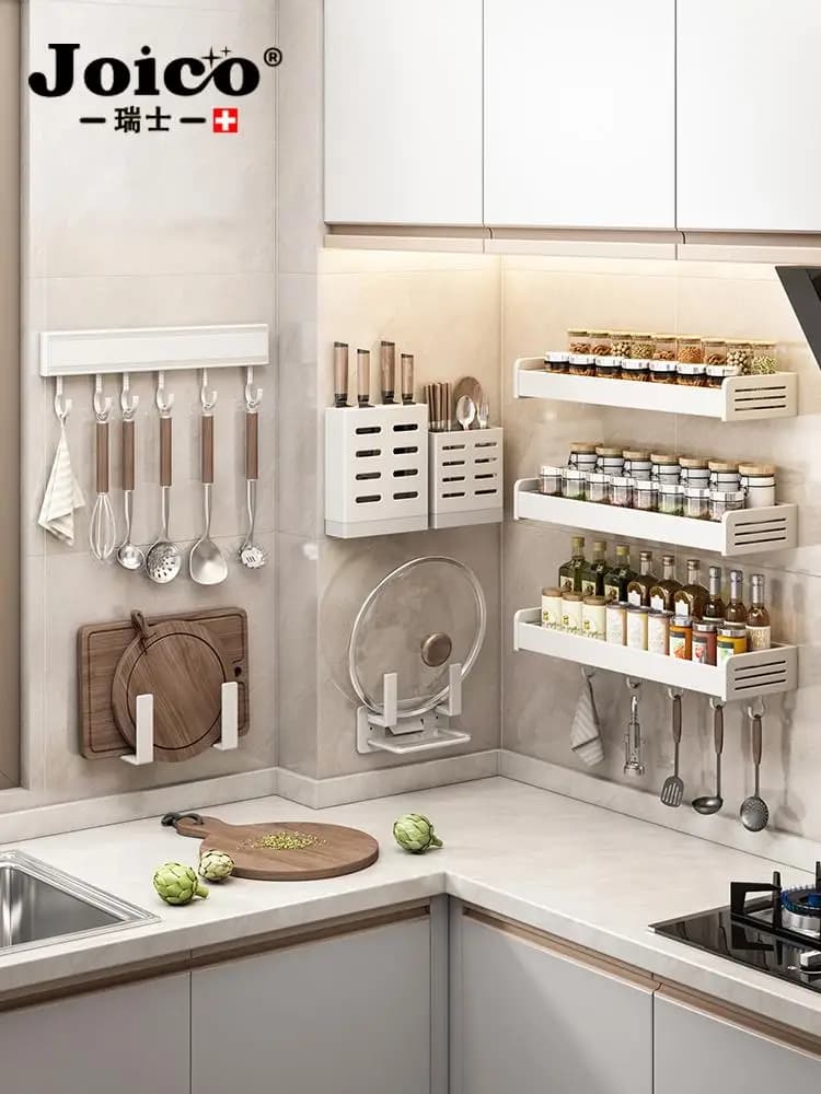 JOICO Multifunctional Wall Organizer for Kitchen, Mirror Door and Knives, Practice Solution for Domestic Use