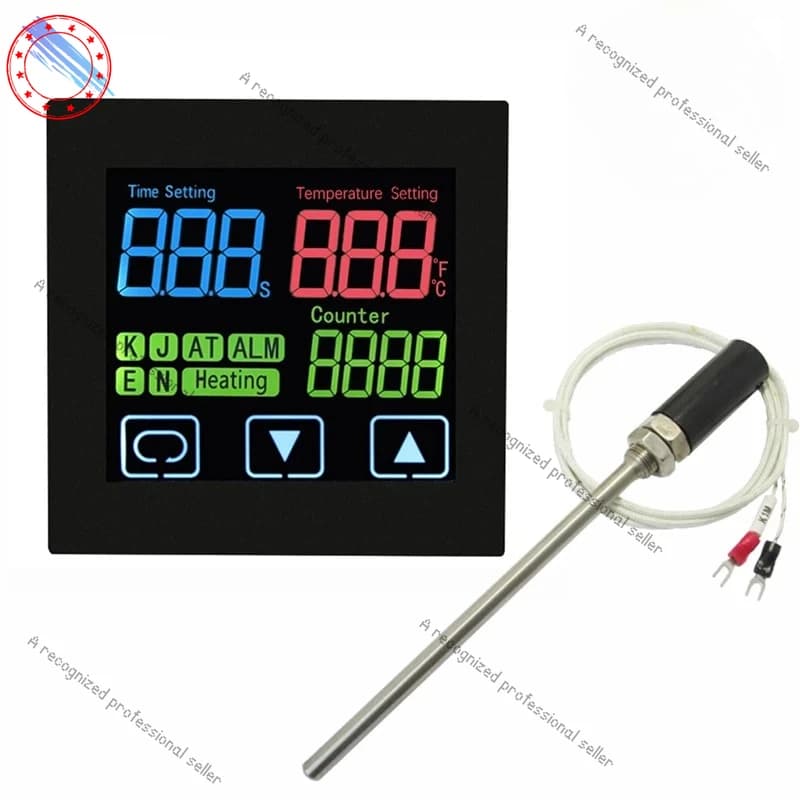 Kitchen fryer thermostat with time function with counter function Fridge for fried chicken Temperature regulator with timer