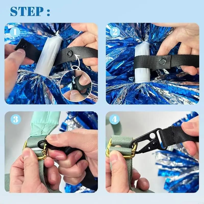 Bobbles Holder Adjustable Strap Light weight & Portable Pom Carriers Lanyard Cheerleading Accessories Easy to Use