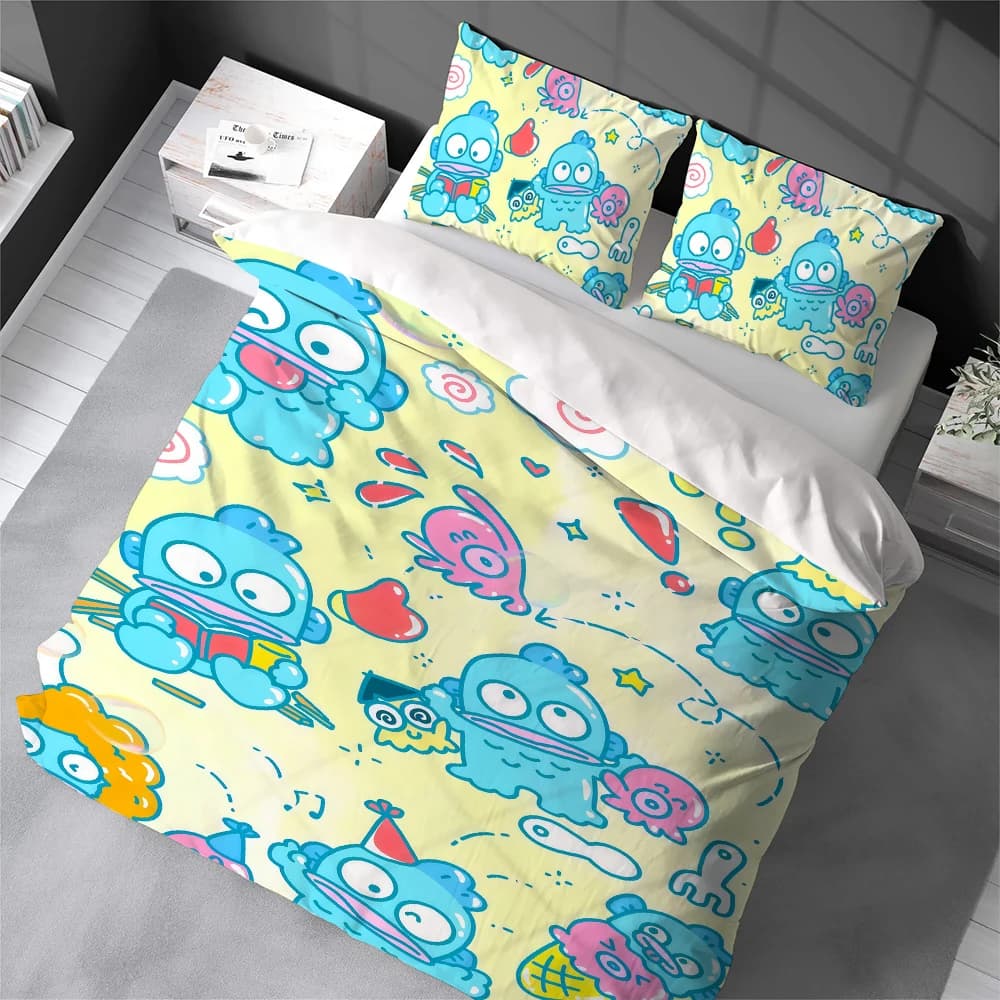 H-HangyodonS Set, Home Style, Soft Cotton, 3 Piece Bed Set, Student's Dormitory Gift