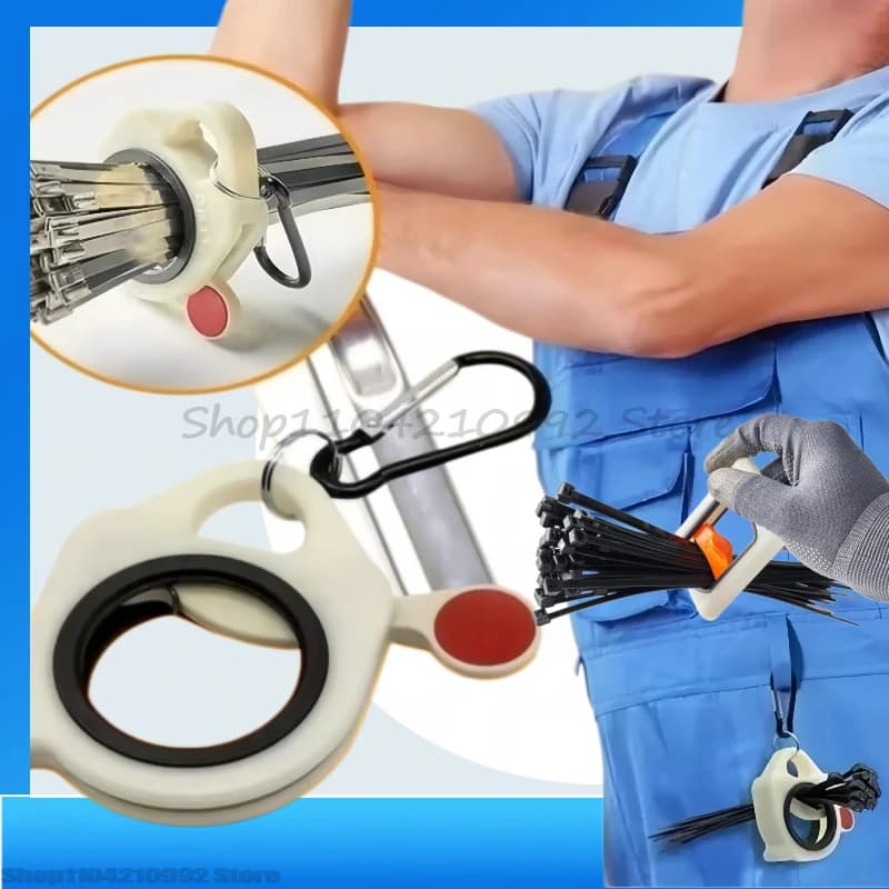 Organizzatore Portatile per Fascette Quadrate, Contenitore Fluorescente per Fascette, Strumento per Organizzazione e Conservazione Fluorescente
