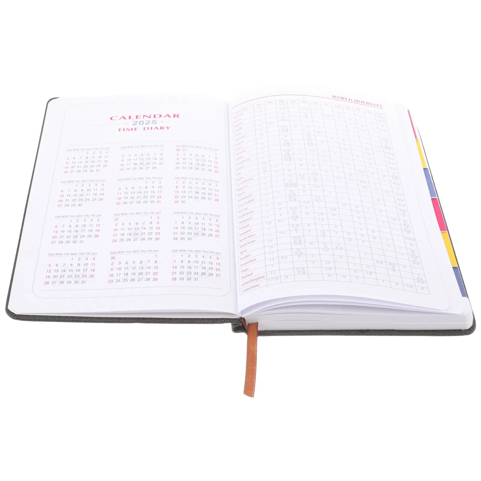 Agenda Settimanale A5 2024 Non Datata, Calendario Inglese 365 Giorni, Quaderno Multifunzionale per Ufficio, Organizer per Appuntamenti Giornalieri