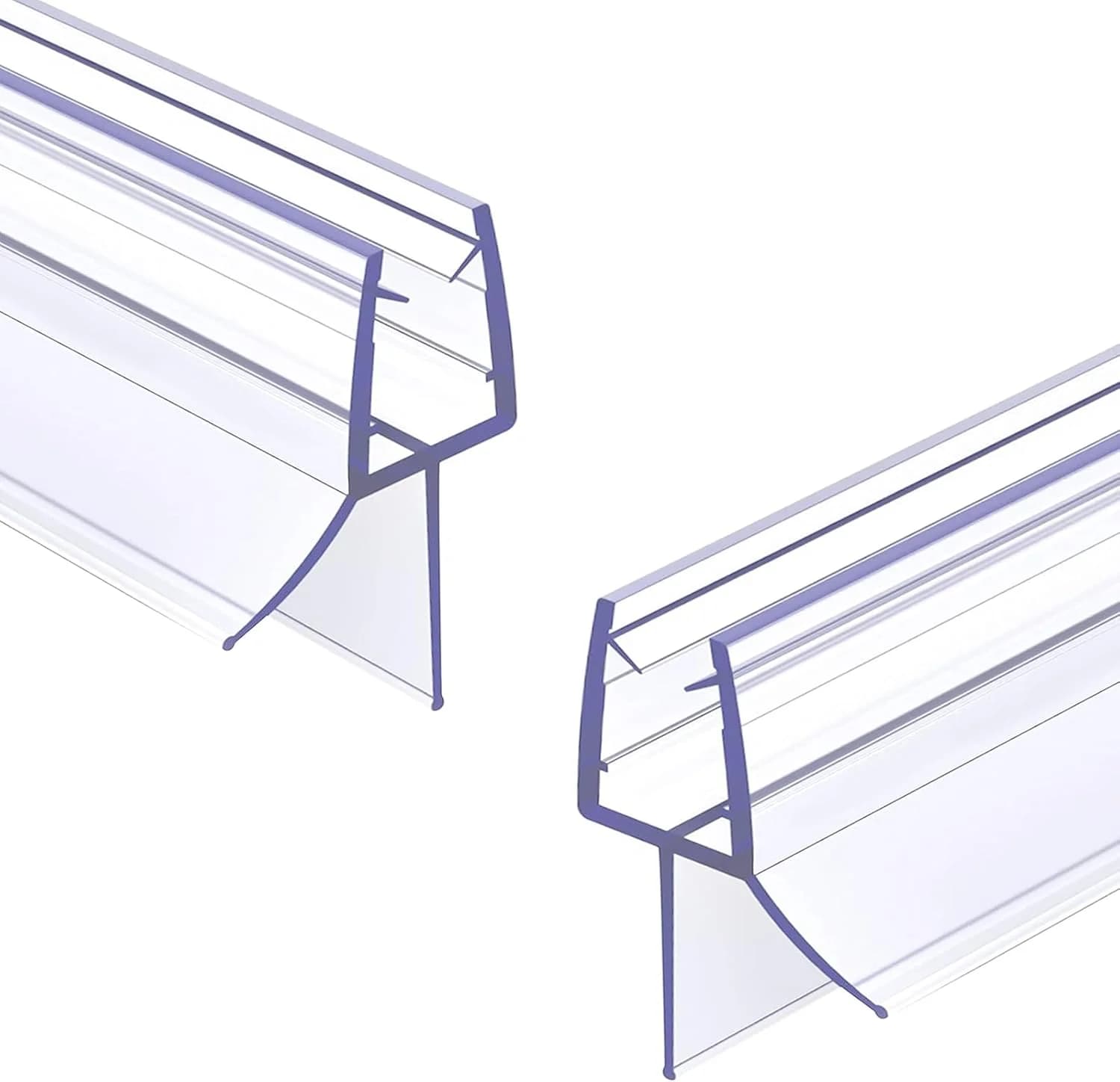 1PC 1/1.5/2m Shower Door Bottom Seal, 3 Section Segmented Shower Installation Kit Frameless Glass Door Seal Strip