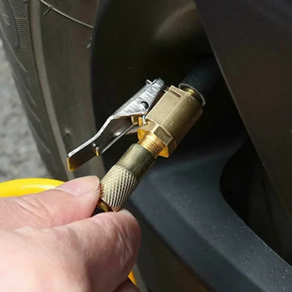 Connettore Gonfiabile per Auto, Pratico Accessorio per Gonfiaggio Pneumatici, Clip per Pompa d'Aria, Ugello in Metallo Puro, Adattatore Rapido