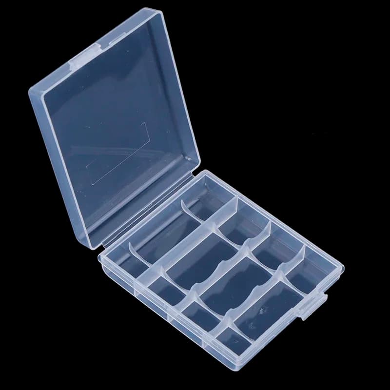 Scatola di immagazzinaggio del supporto della cassa di plastica per la scatola di immagazzinaggio della batteria di plastica dura dell'organizzatore del contenitore della batteria di 8x AA 4x AA/AAA