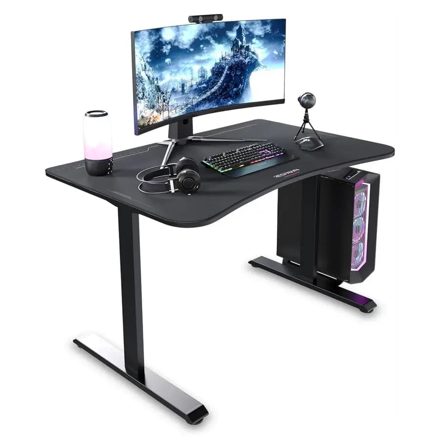 1048 Scrivania da gioco con gestione dei cavi Tappetino per mouse ergonomico completo da 48 pollici per scrivania del computer, robuste palestre di lavoro per l'home office, laptop P