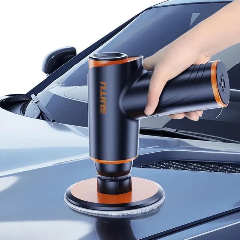 Lucidatrice per auto senza fili Lucidatrice a buffer 4000mAh Mini lucidatrice elettrica wireless regolabile a 2 velocità Lucidatura per ceratura automatica