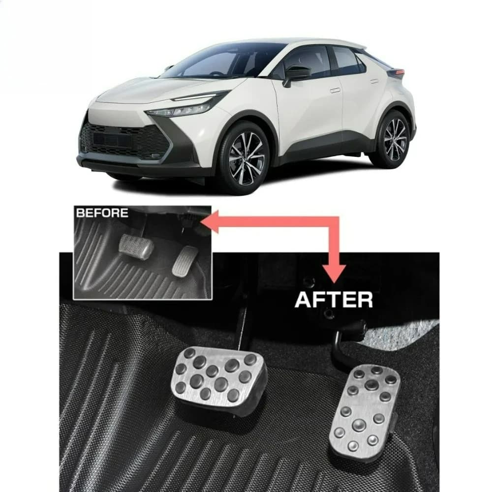 Per Toyota C-HR CHR 2024-2025 + Auto Pedale Dell'acceleratore Olio Poggiapiedi Piastra Frizione Pedale Del Freno A Gas Pad Copertura Trim Accessori Interi
