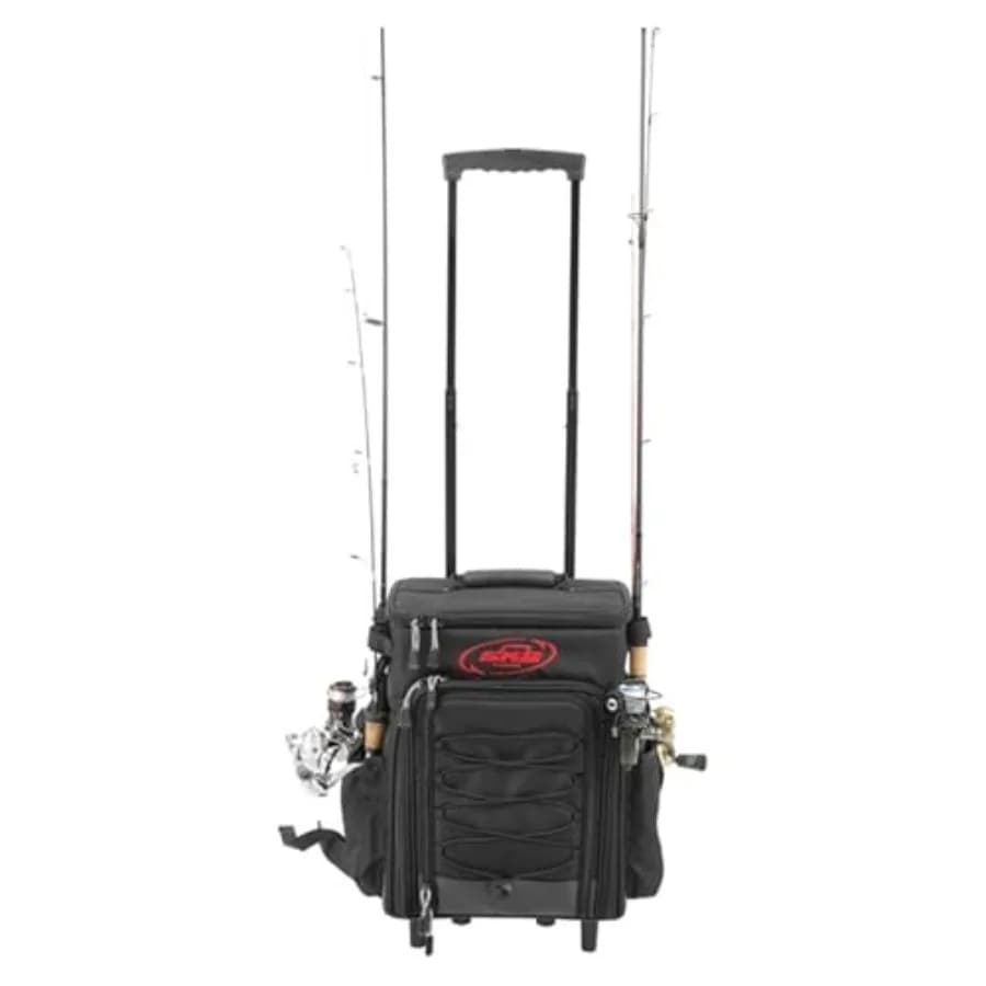 Zaino Tak-Pak con Ruote, Cinghie Rimovibili e Maniglia Retrattile, Scatola Porta Attrezzi con 4 Cassetti e 5 Tasche Esterne
