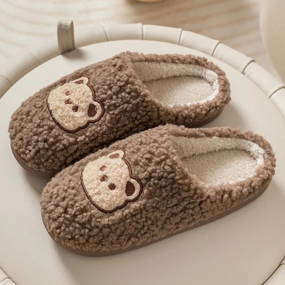 Pantofole alla moda con simpatico cartone animato, comode scarpe da casa antiscivolo, pantofole in cotone casual leggere da donna/uomo