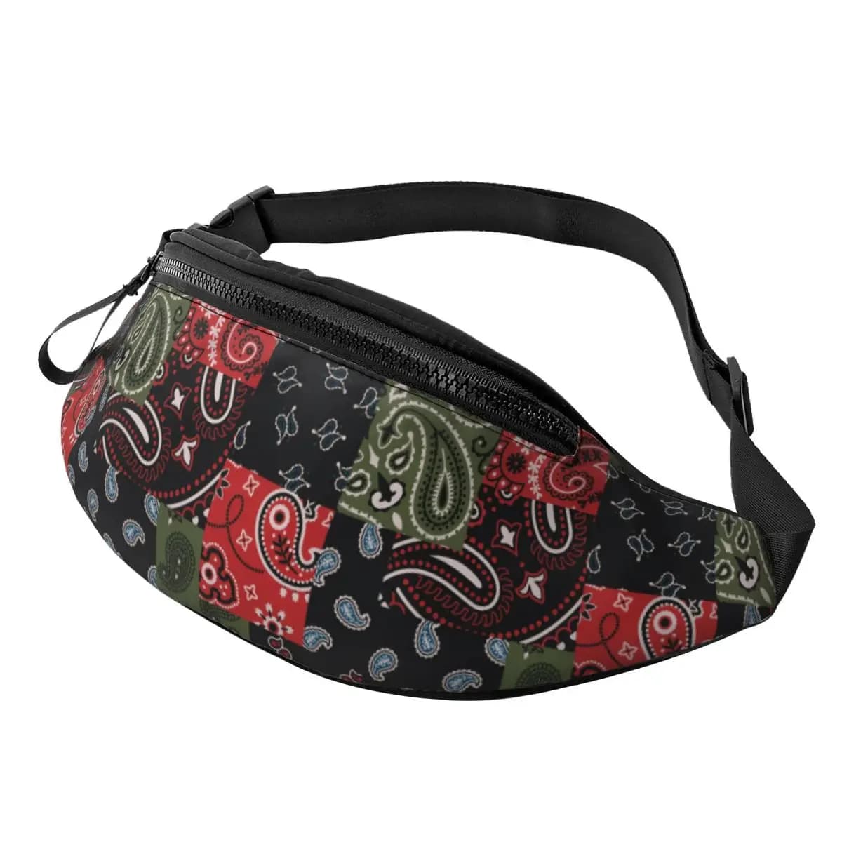 Custom Cool Classic Paisley Pattern Fanny Pack for Travel Hiking Women Men Crossbody Waist Bag Phone Money Pouch