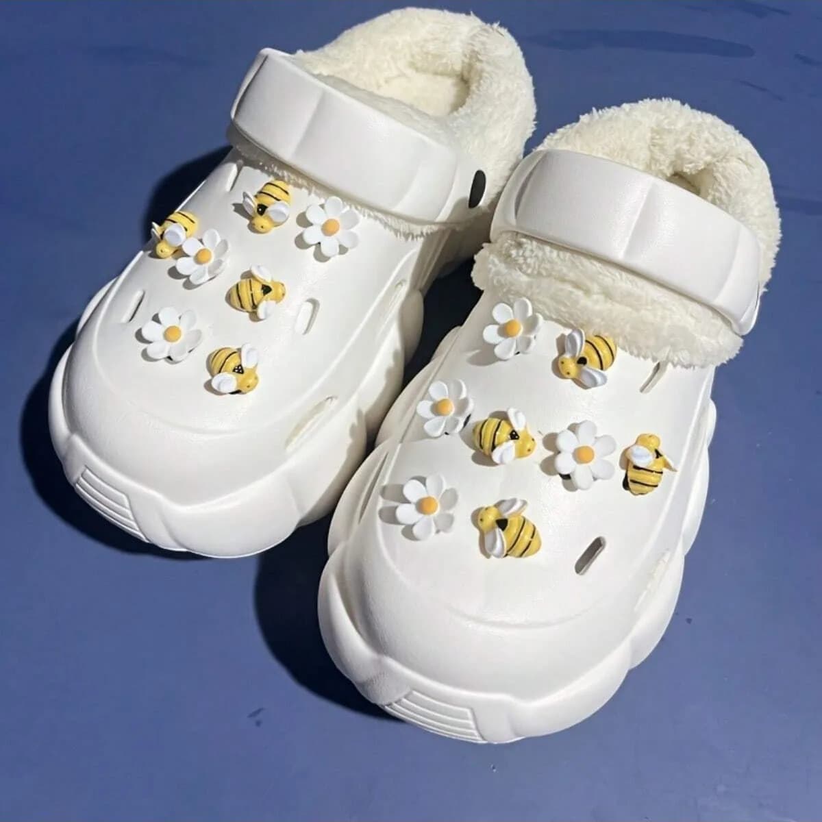 Bee & Flower Series Shoe Charms for Clogs, Resin Jibbitz DIY Accessories, Decorative Buckles for Sandals, Cross-border Hot Sale