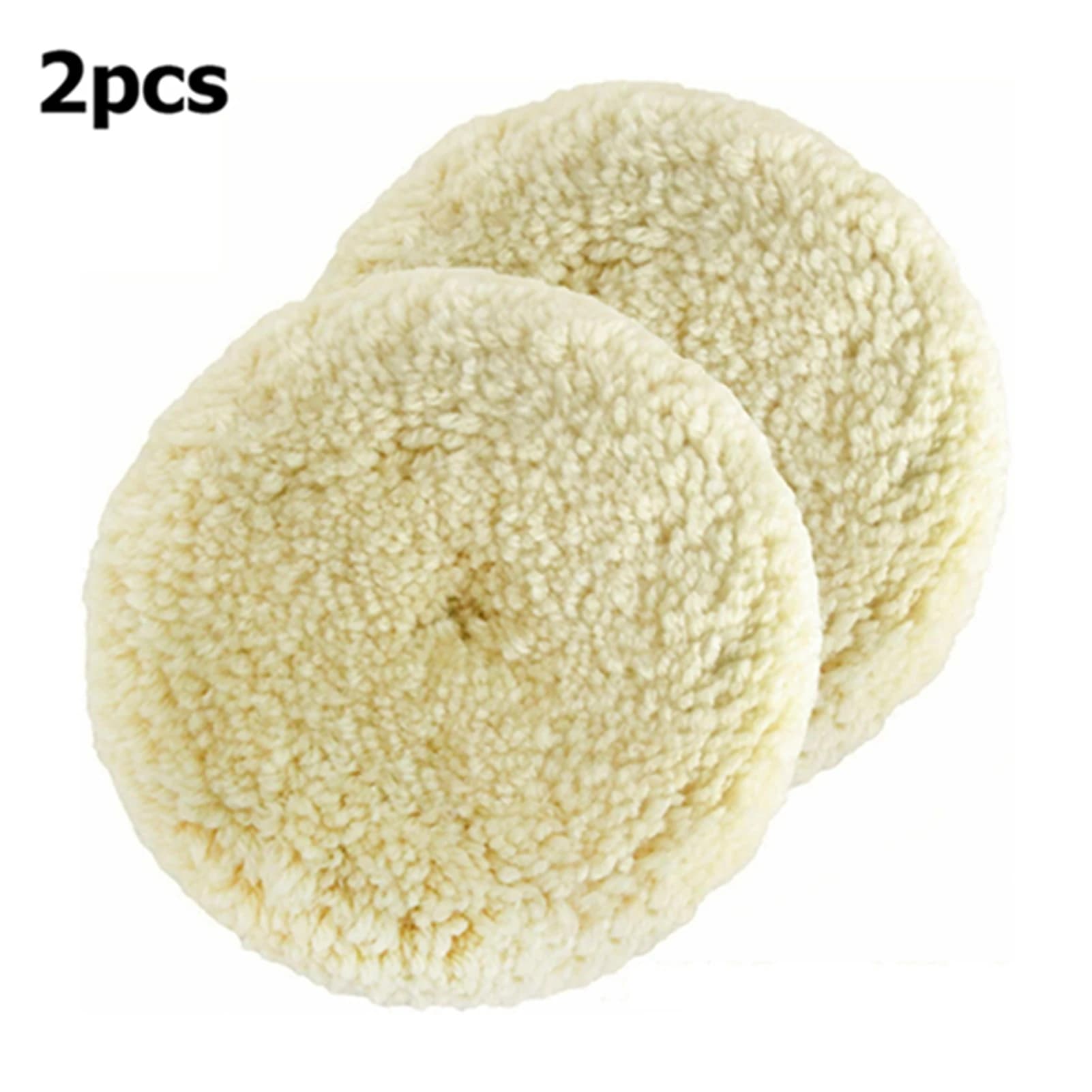 2 pezzi 3/4/5/6/7 pollici tamponi per lucidatura kit tampone per lucidatura in lana naturale disco per lucidatura per taglio composto riparazione carrozzeria bellezza auto