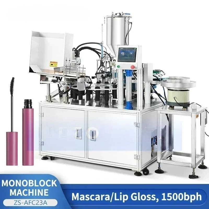 Automated mascara filling and packing machine Automatic monobloc filling machine for ZS-AFC23A mascara pipe
