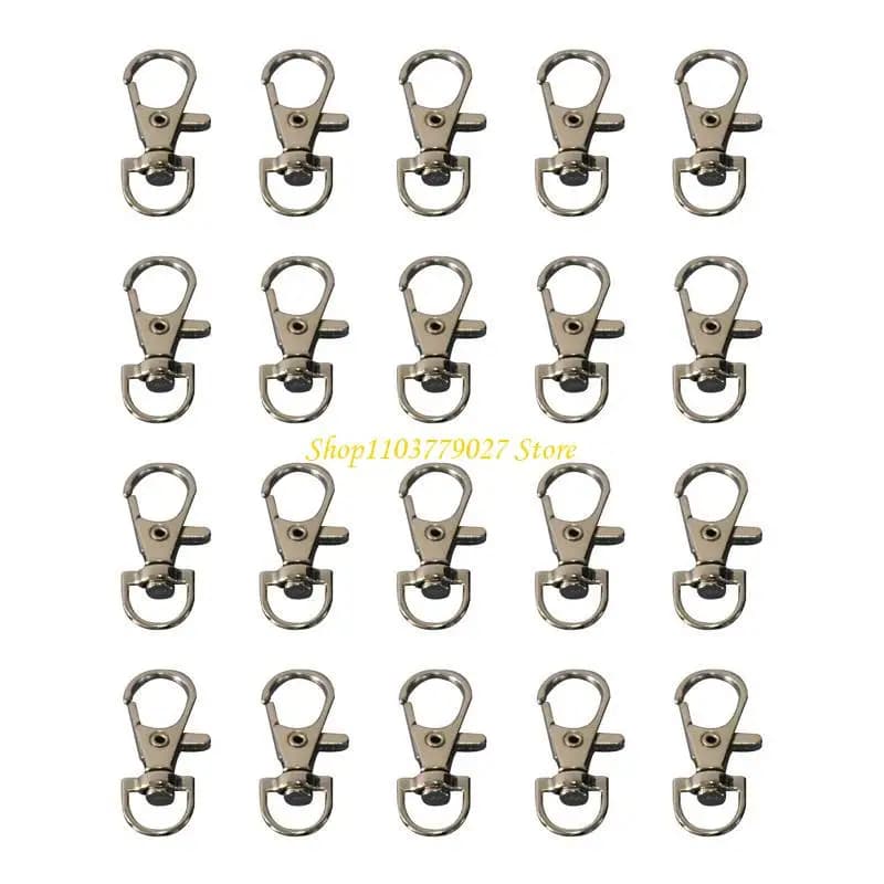 C4DF 20Pcs Metal Hooks 360 Degree Clips Door Locks for Pet Cages Chains Keychains