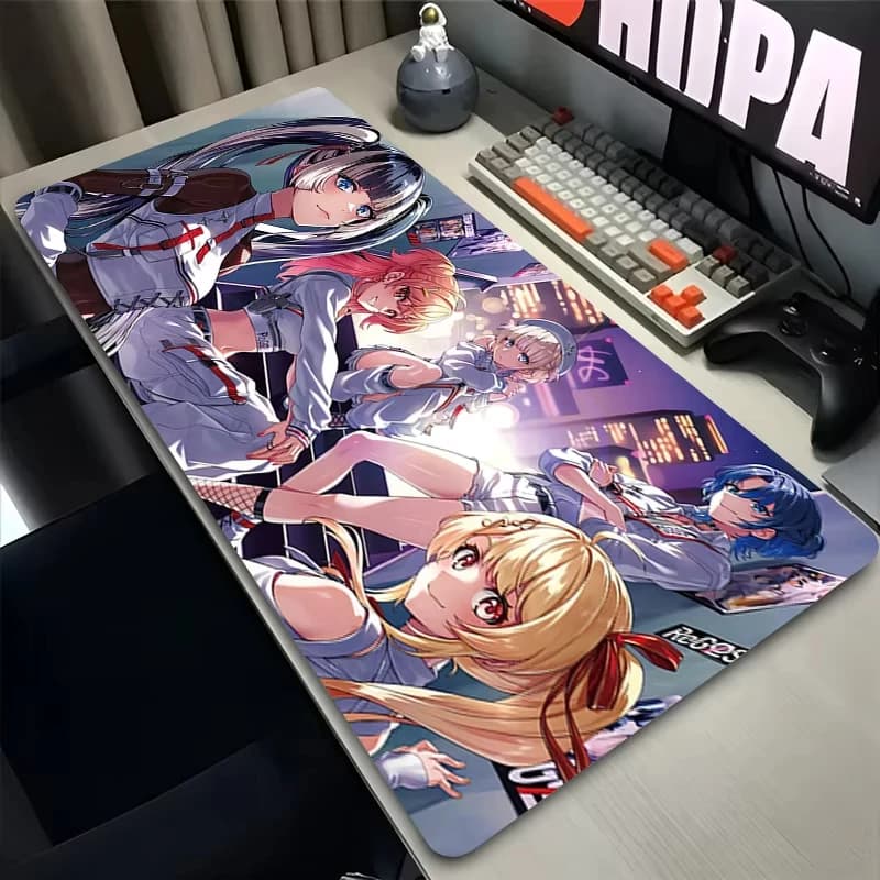 Tappetino per mouse grande Anime Girl, tappetino da scrivania esteso in gomma antiscivolo, tappetino per tastiera da gioco per PC portatile, accessori per ufficio