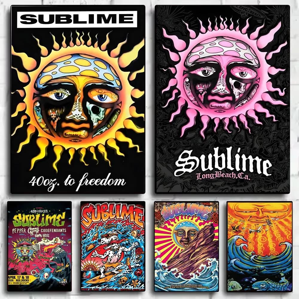 Classic Band S-Sublime Poster Modern Minimalist Wall Art Prints for Bedroom Living Room Aesthetic Contemporary Decor Gift