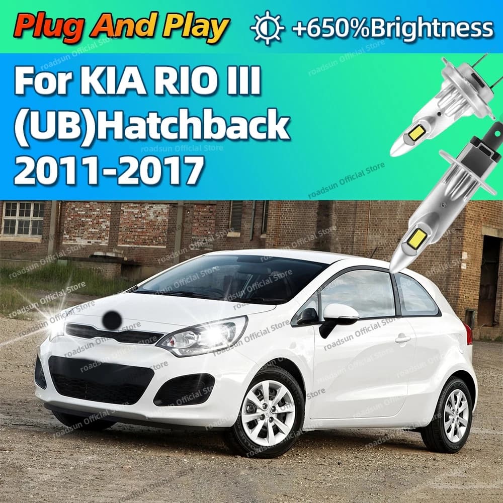 2/4 Pz Led Auto Faro Lampadine Auto Faro 6000K Luci Per KIA RIO III UB Hatchback 2011 2012 2013 2014 2015 2016 2017