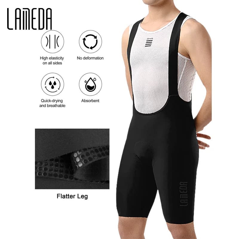 LAMEDA Professional Men's Cycling Bib Shorts Padded Breathable Bike Shorts Men Lightweight Bicycle for Men MTB Cycling Clothing
