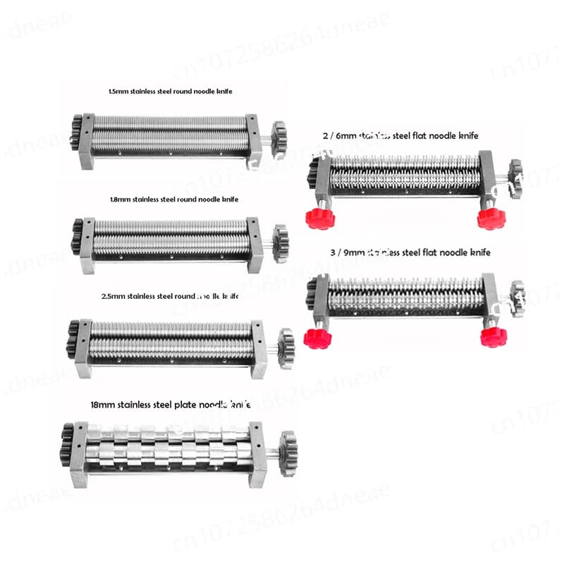 Pezzi di ricambio per pressa per noodle elettrici Accessori per rulli da taglio per pasta Taglierina in acciaio inossidabile Coltello piatto Coltello rotondo FKM