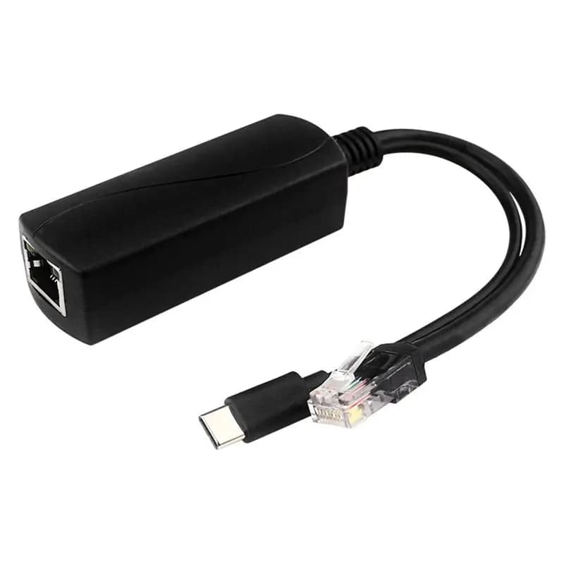 Splitter POE Gigabit B16C 5V3A 1000Mbps Type-C Power over Ethernet per CISCO, HUAWEI, Telecamere IP, Raspberry Pi 4