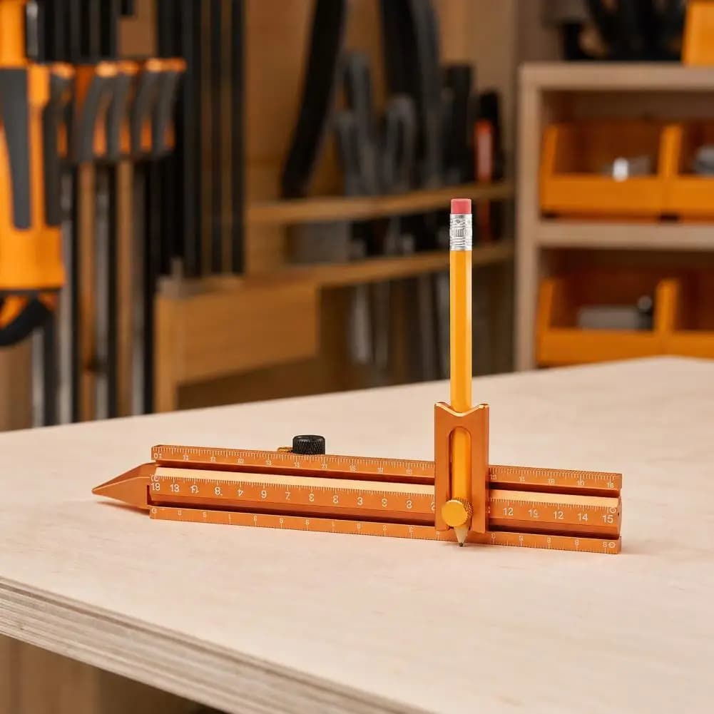 Multi-tool Level for Tile Woodworking Marking Ruler Magnetic Marking Ruler Multi-function Woodworking Scribing Tool Portable