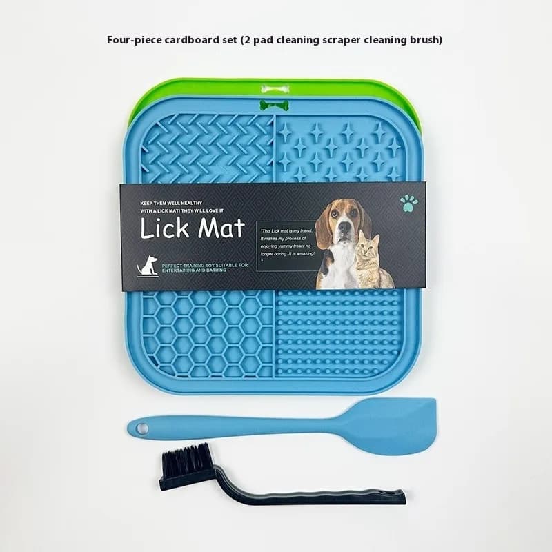 Tappetino per mangiatoia lenta in silicone per cani Gatti Tappetino per leccare Ciotola per animali domestici Cibo Anti-Algo Piatto Ventose Alimentatore lento Riduttore per la noia